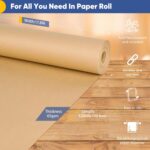 Brown Wrapping Paper, Craft Paper, Kraft Paper 17.8″x 1200″(100′) - Image 2