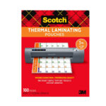 Scotch Thermal Laminating Pouches, 100 Pack Laminating Sheets