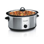 Crock-Pot 7 Quart Oval Manual Slow Cooker, Stainless Steel